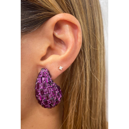 Aretes BUGE DISCO Morado 🪩 - OparinaAretes BUGE DISCO Morado 🪩AretesOparinaOparina