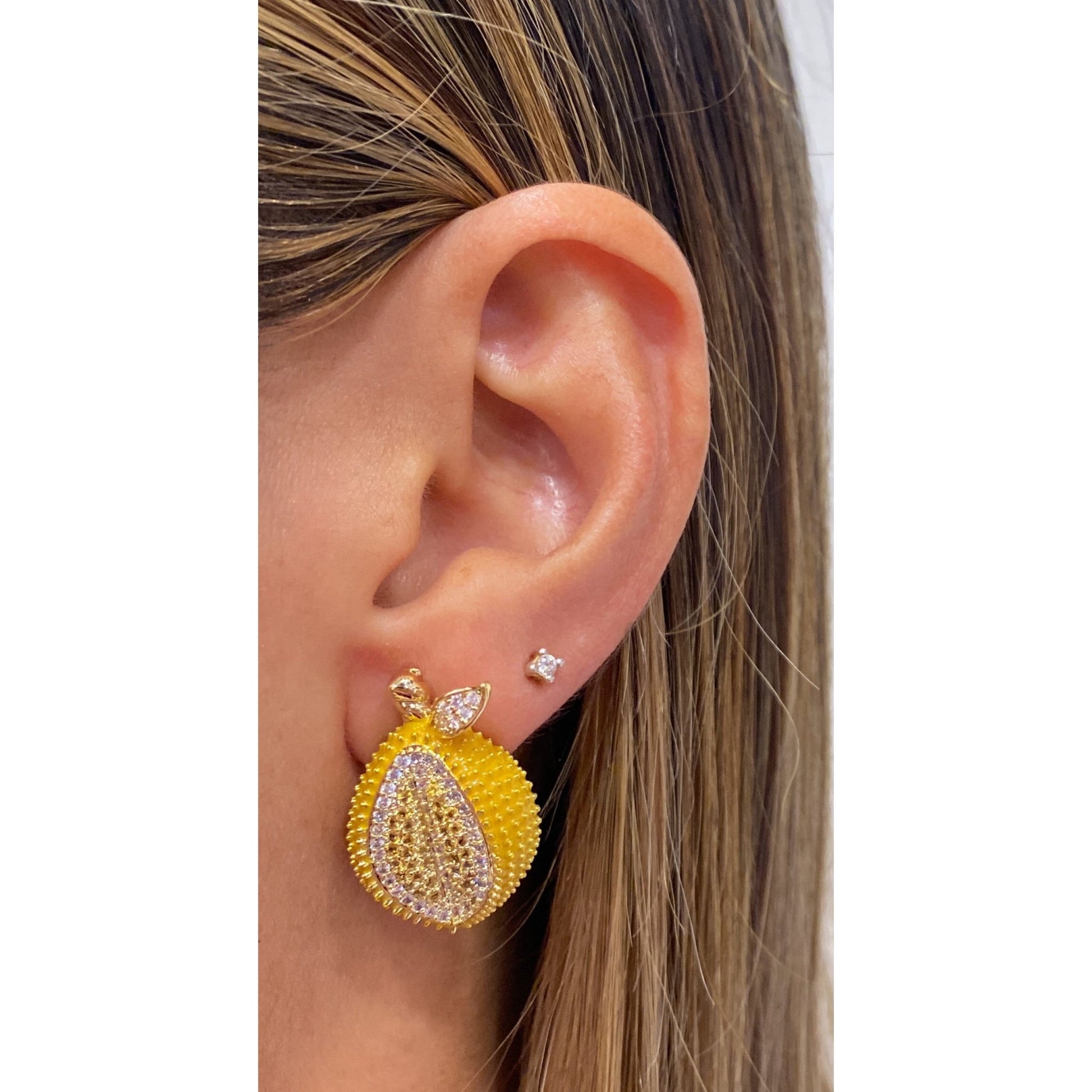 Aretes CASKE Amarillo - OparinaAretes CASKE AmarilloAretesOparinaOparina