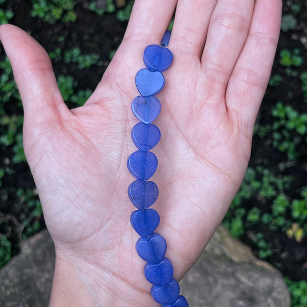 Corazon Jade Azul 12mm