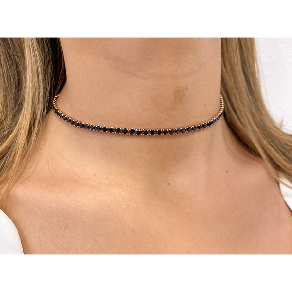 Choker BRAK Negro-Oro Rosa