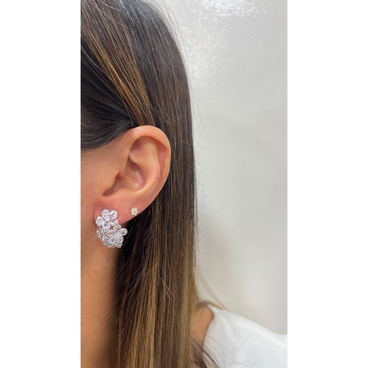 Aretes BICET Plateados