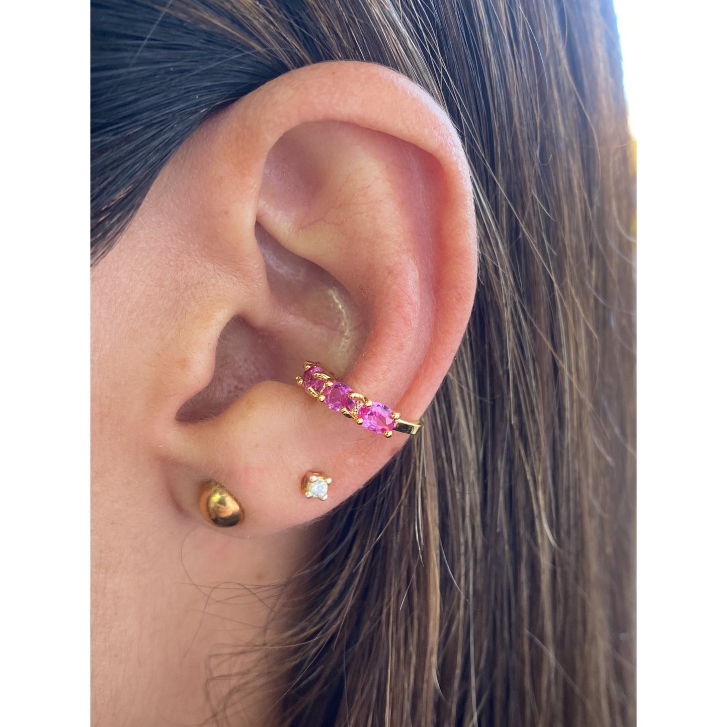 Earcuff ZERYS Fucsia/ Dorado